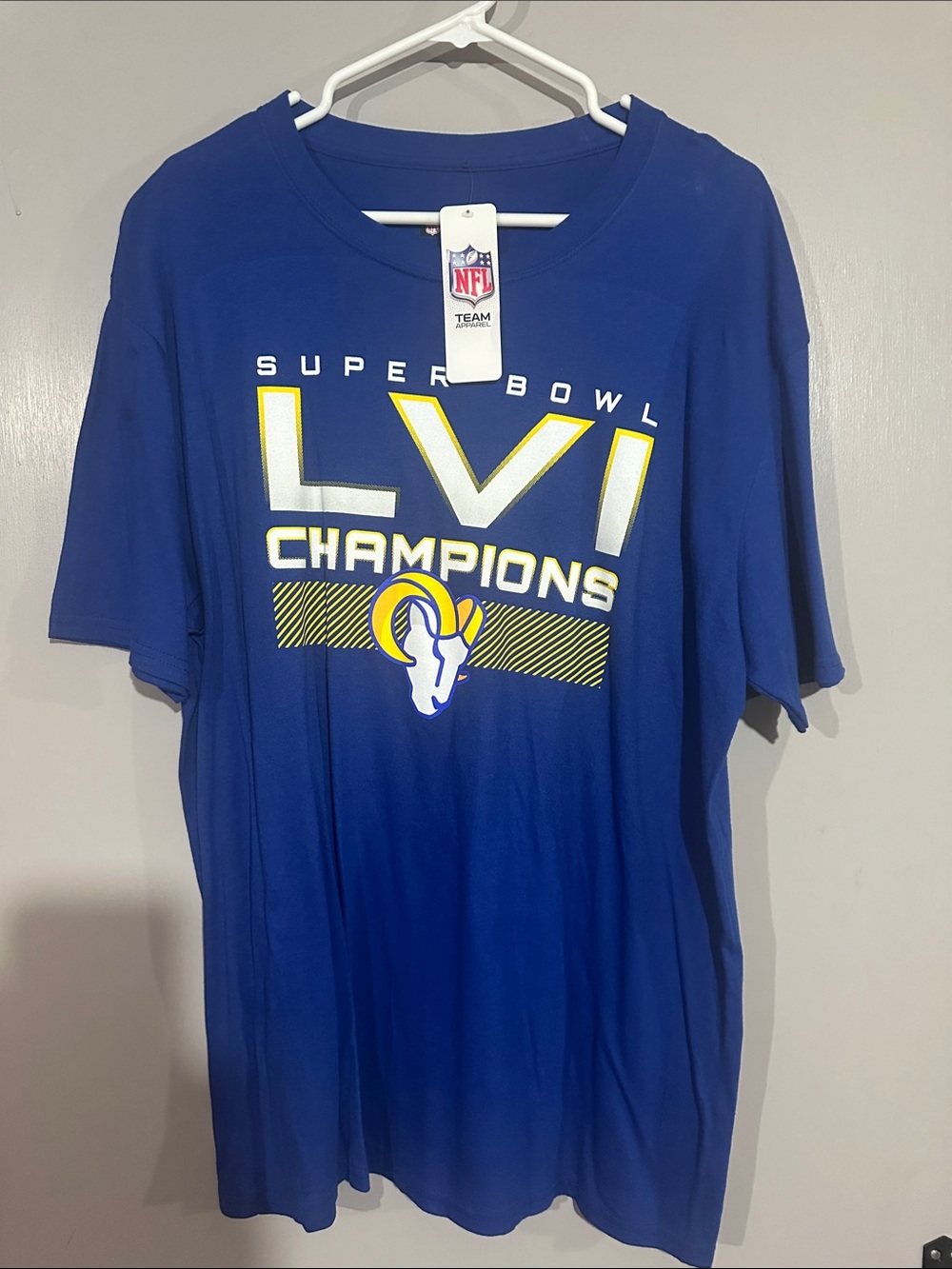 NFL Blue Super Bowl LVI Champions Rams Graphic Tee